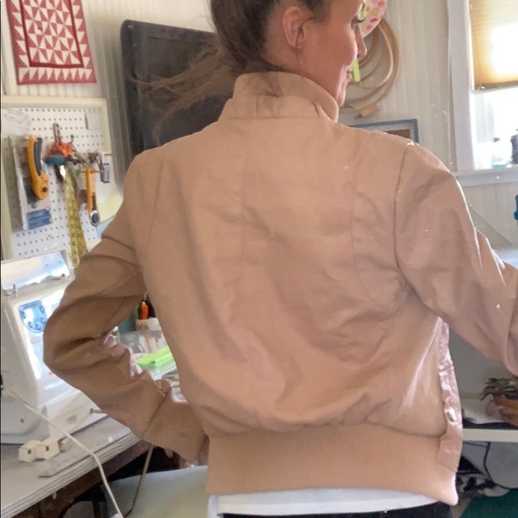 Thread & Supply blush faux leather bomber jacket - Picture 2 of 5